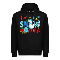 Black i'm snow cute Premium Hoodie - texasbilliewilder