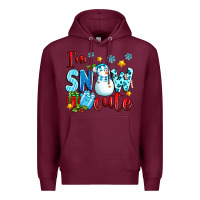 Burgundy i'm snow cute Premium Hoodie - texasbilliewilder