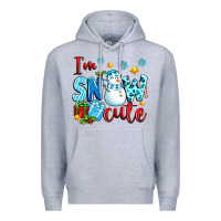 Heather Grey i'm snow cute Premium Hoodie - texasbilliewilder