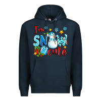 Navy i'm snow cute Premium Hoodie - texasbilliewilder