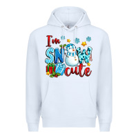 White i'm snow cute Premium Hoodie - texasbilliewilder