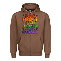 Chestnut inspirational words in rainbow colors Zipper Hoodie - LillyAllenDesigns