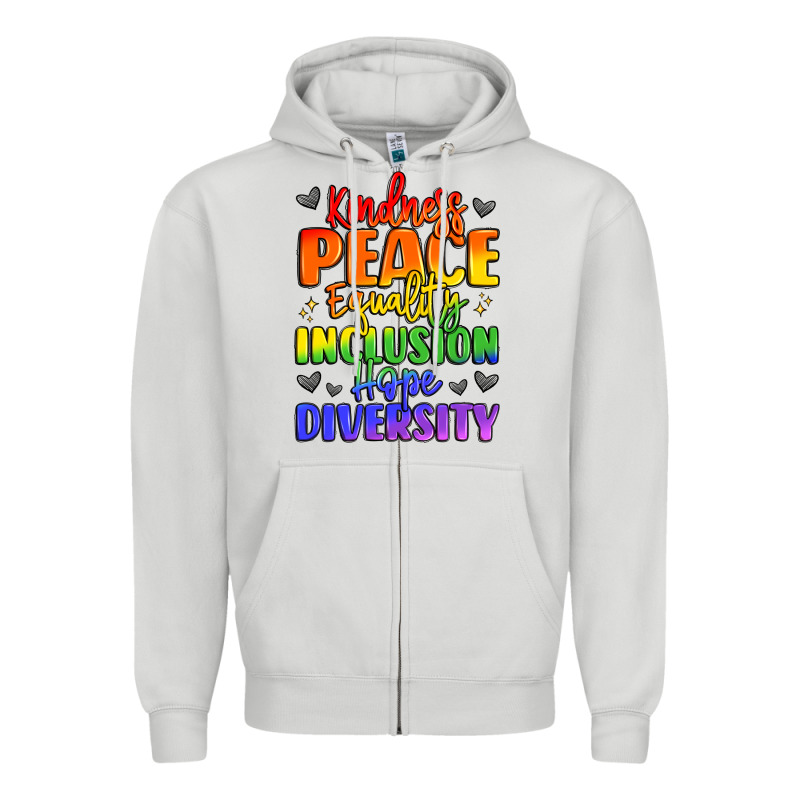 Inspirational Words In Rainbow Colors Zipper Hoodie by LillyAllenDesigns | Teevron