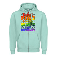 Seafoam inspirational words in rainbow colors Zipper Hoodie - LillyAllenDesigns