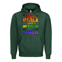 Sports Green inspirational words in rainbow colors Zipper Hoodie - LillyAllenDesigns