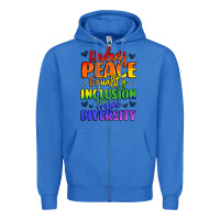 True Royal inspirational words in rainbow colors Zipper Hoodie - LillyAllenDesigns