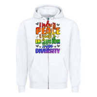 White inspirational words in rainbow colors Zipper Hoodie - LillyAllenDesigns