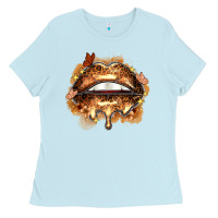 Baby Blue melanin lips Ladies Tee - Zillion Design Studio