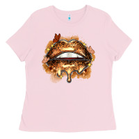 Bubblegum Pink melanin lips Ladies Tee - Zillion Design Studio