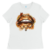 White melanin lips Ladies Tee - Zillion Design Studio