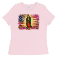 Bubblegum Pink america our lady of guadalupe Ladies Tee - JahusDesignShop