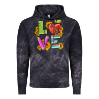 Cloud Black love with pen and  serape leopard Vintage Hoodie - Artiststas