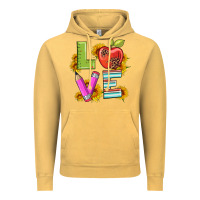 Vintage Mustard love with pen and  serape leopard Vintage Hoodie - Artiststas