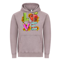 Vintage Zinc love with pen and  serape leopard Vintage Hoodie - Artiststas