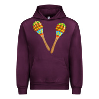 Mauve Wine maracas fa element Urban Hoodie - FaDigitalArtStudio