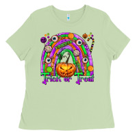 Matcha Trick or Treat Halloween Rainbow Ladies Tee - texasbilliewilder