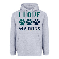 Heather Grey i love my dogs Heavyweight Hoodie - Bettercallsaul