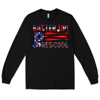 Black batter up preschool Long Sleeve Tee - JahusDesignShop