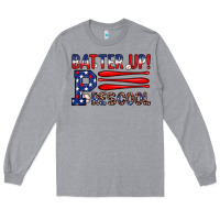 Heather Grey batter up preschool Long Sleeve Tee - JahusDesignShop