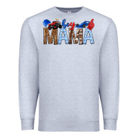 Heather Grey Boy Mama Premium Sweatshirt - texasbilliewilder