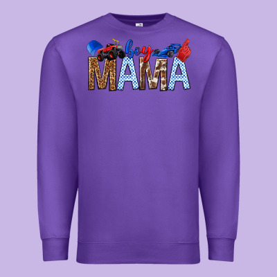Boy Mama Premium Sweatshirt Designed By Texasbilliewilder
