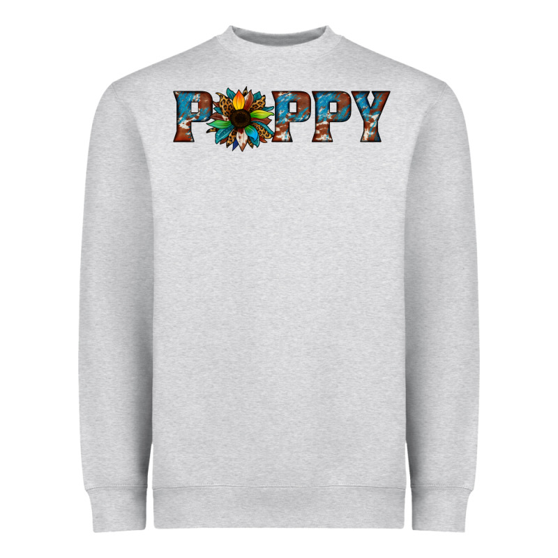 Poppy Cowhide Sunflower Heavyweight Sweatshirt by Jasminsmagicworld | Teevron