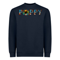 Navy poppy cowhide sunflower Heavyweight Sweatshirt - Jasminsmagicworld