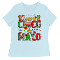 Baby Blue happy cinco de mayo Ladies Tee - Zillion Design Studio