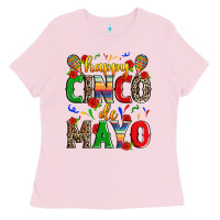 Bubblegum Pink happy cinco de mayo Ladies Tee - Zillion Design Studio