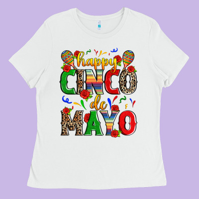 Happy Cinco De Mayo Ladies Tee Designed By Zillion Design Studio