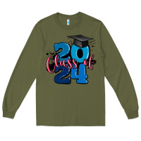 Army Green class of 2024 Long Sleeve Tee - MaliasSmallBusiness