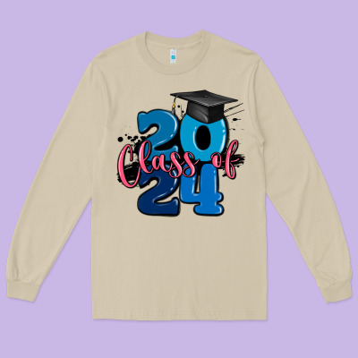 Class Of 2024 Long Sleeve Tee Designed By Maliassmallbusiness