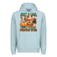 Blue Mist Just a girl who loves pumpkin spice Premium Hoodie - NancyCooperArtShop