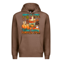 Chestnut Just a girl who loves pumpkin spice Premium Hoodie - NancyCooperArtShop