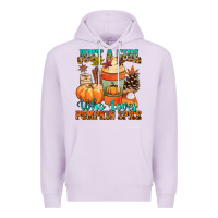 Lilac Just a girl who loves pumpkin spice Premium Hoodie - NancyCooperArtShop