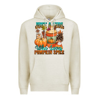 Oatmeal Heather Just a girl who loves pumpkin spice Premium Hoodie - NancyCooperArtShop