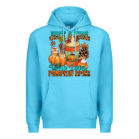 Ocean Blue Just a girl who loves pumpkin spice Premium Hoodie - NancyCooperArtShop