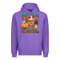 Purple Just a girl who loves pumpkin spice Premium Hoodie - NancyCooperArtShop