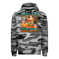 Slate Camo Just a girl who loves pumpkin spice Premium Hoodie - NancyCooperArtShop