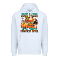 White Just a girl who loves pumpkin spice Premium Hoodie - NancyCooperArtShop