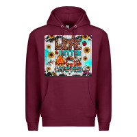 Burgundy life is better by the campfire Premium Hoodie - JahusDesignShop