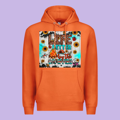Life Is Better By The Campfire Premium Hoodie Designed By Jahusdesignshop