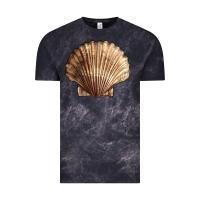 Cloud Black Japanese Scallop Shell Vintage Tee - LillyAllenDesigns