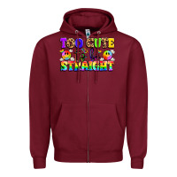 Burgundy cute and colorful pride message Zipper Hoodie - LillyAllenDesigns