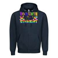 Navy cute and colorful pride message Zipper Hoodie - LillyAllenDesigns