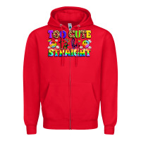 Red cute and colorful pride message Zipper Hoodie - LillyAllenDesigns