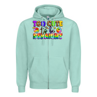 Seafoam cute and colorful pride message Zipper Hoodie - LillyAllenDesigns