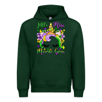 Forest Green little miss mardi gras unicorn  olivia Urban Hoodie - OliviaCreatesArt