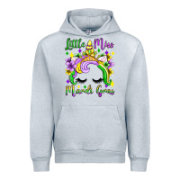 Heather Grey little miss mardi gras unicorn  olivia Urban Hoodie - OliviaCreatesArt