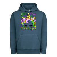 Pigment Midnight Navy little miss mardi gras unicorn  olivia Urban Hoodie - OliviaCreatesArt